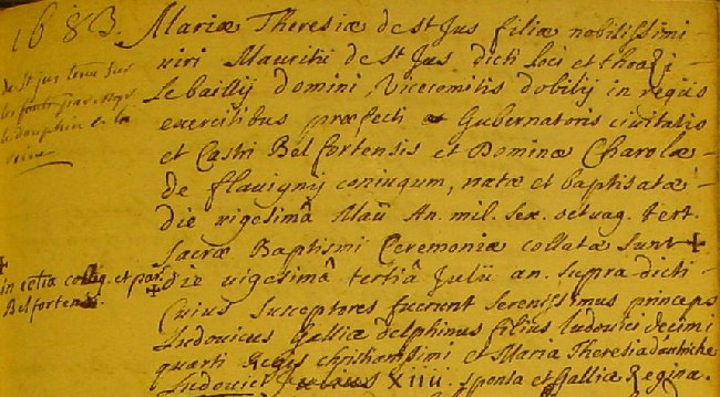 Mari Thérèse fille de...