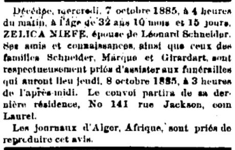 L'abeille de la Nouvelle 8 octobre 1885